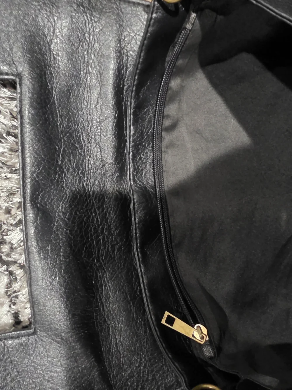 Black Fold-Over Wristlet Clutch with Top Handle Slot